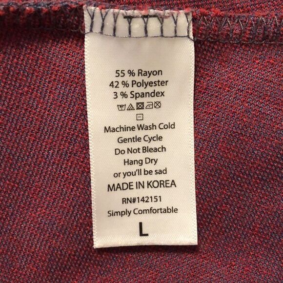 LuLaRoe Nicole L Indigo Red Quarter Puff Sleeve Fit and Flare A-Line Dress - Picture 10 of 13
